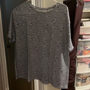 New Unworn Black and White Shirt